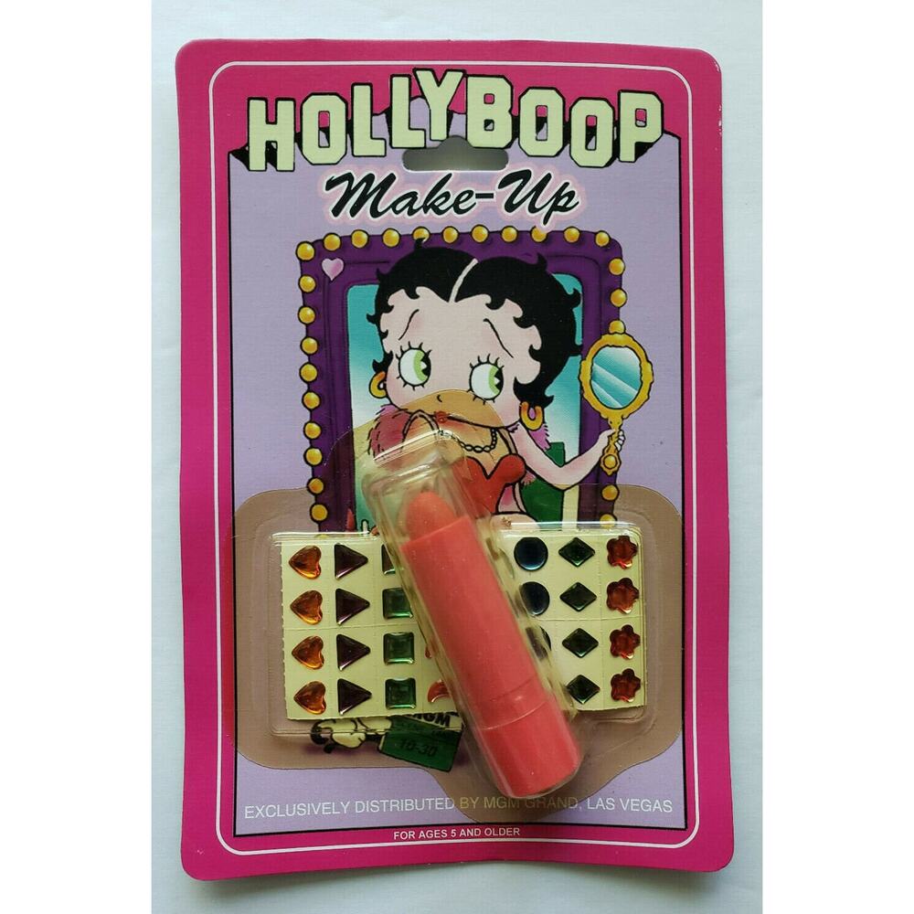 1992 Grand Hotel‎ Betty Boop Childs Makeup Stick on Earrings & Lip New U156